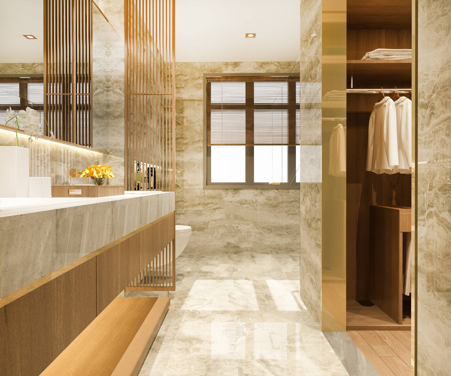 3.4 Thiết kế nhà vệ sinh phong cách Japandi (Nhật Bản phối hợp Bắc Âu)